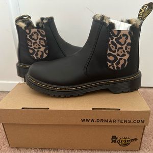 SOLD - Dr. Martens Kids Chelsea Boot (lined / leopard)
